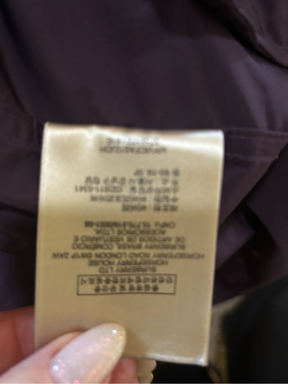Burberry Dark Purple Belted Trench Coat with Zip Details - Picture 10 of 14